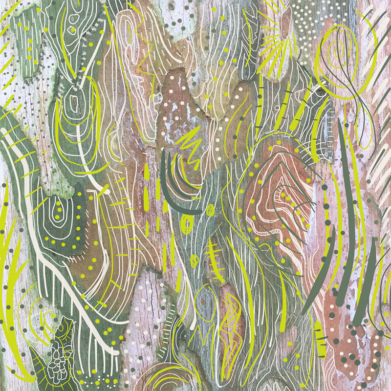 patterns green yellow bark
